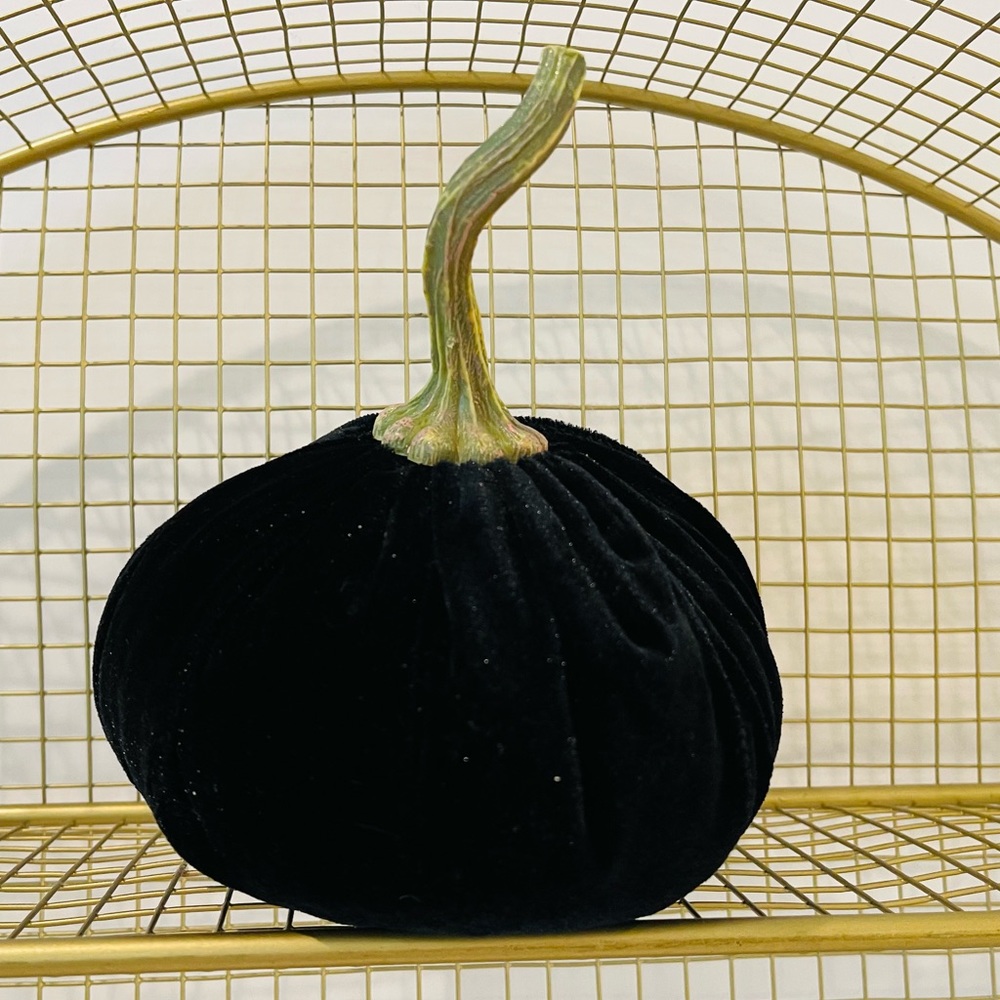 Pumpkin Velvet Decoration color black Weighted(0.11.3oz) 8"x 8” New without tag - Picture 9 of 15